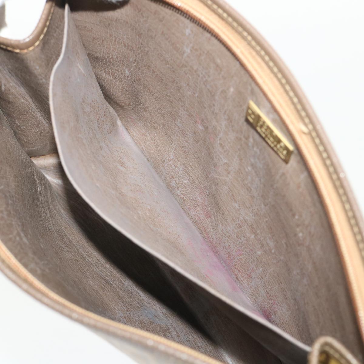FENDI Zucchino Canvas Clutch Bag Brown cl640