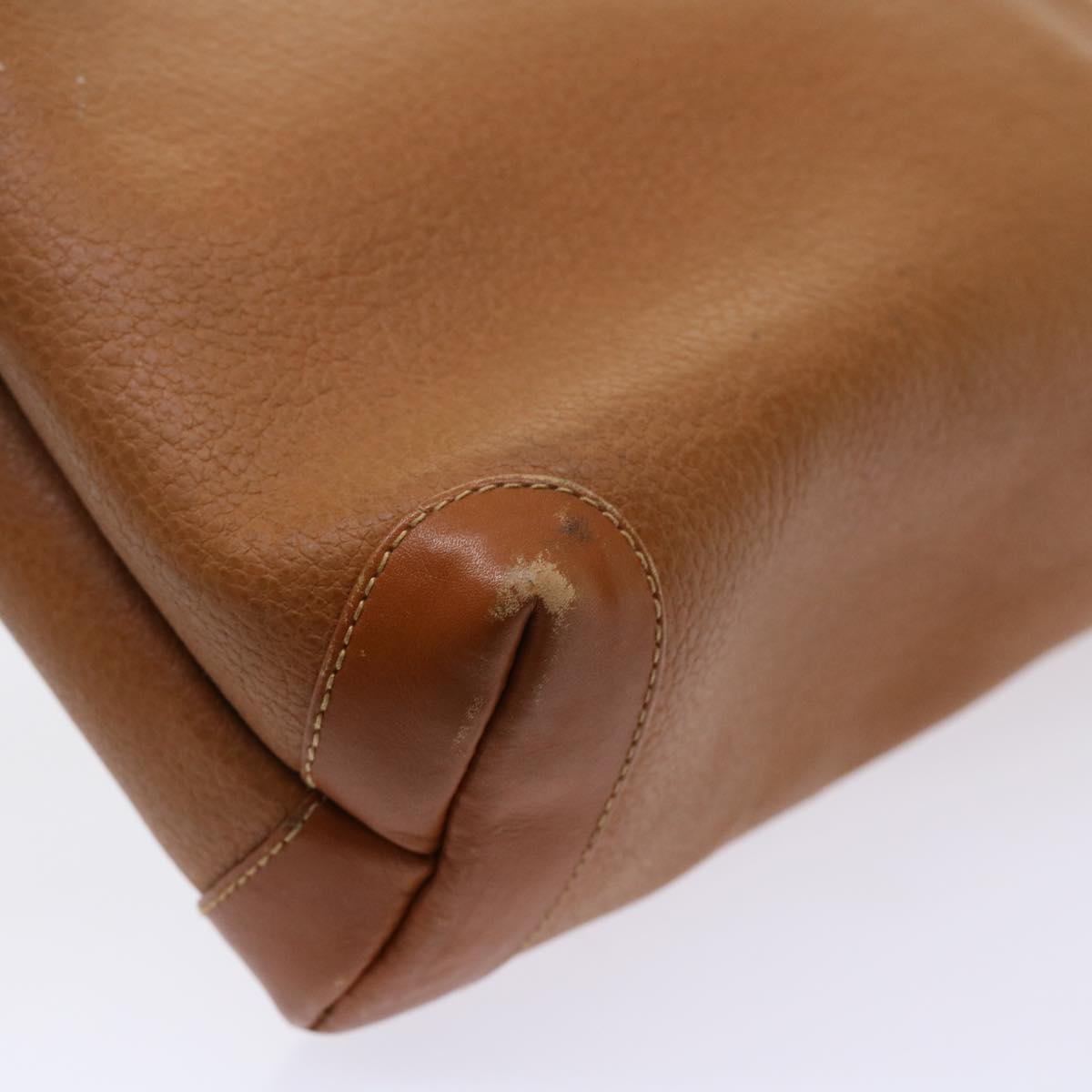 GUCCI Clutch Bag Leather Brown cl659