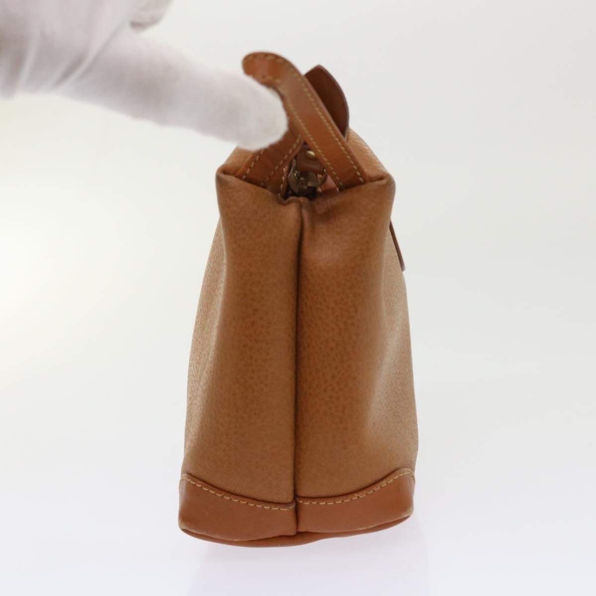 GUCCI Clutch Bag Leather Brown cl659