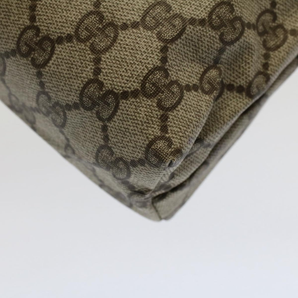 GUCCI GG Canvas Pouch PVC Leather Beige 014 115 6088 cl746