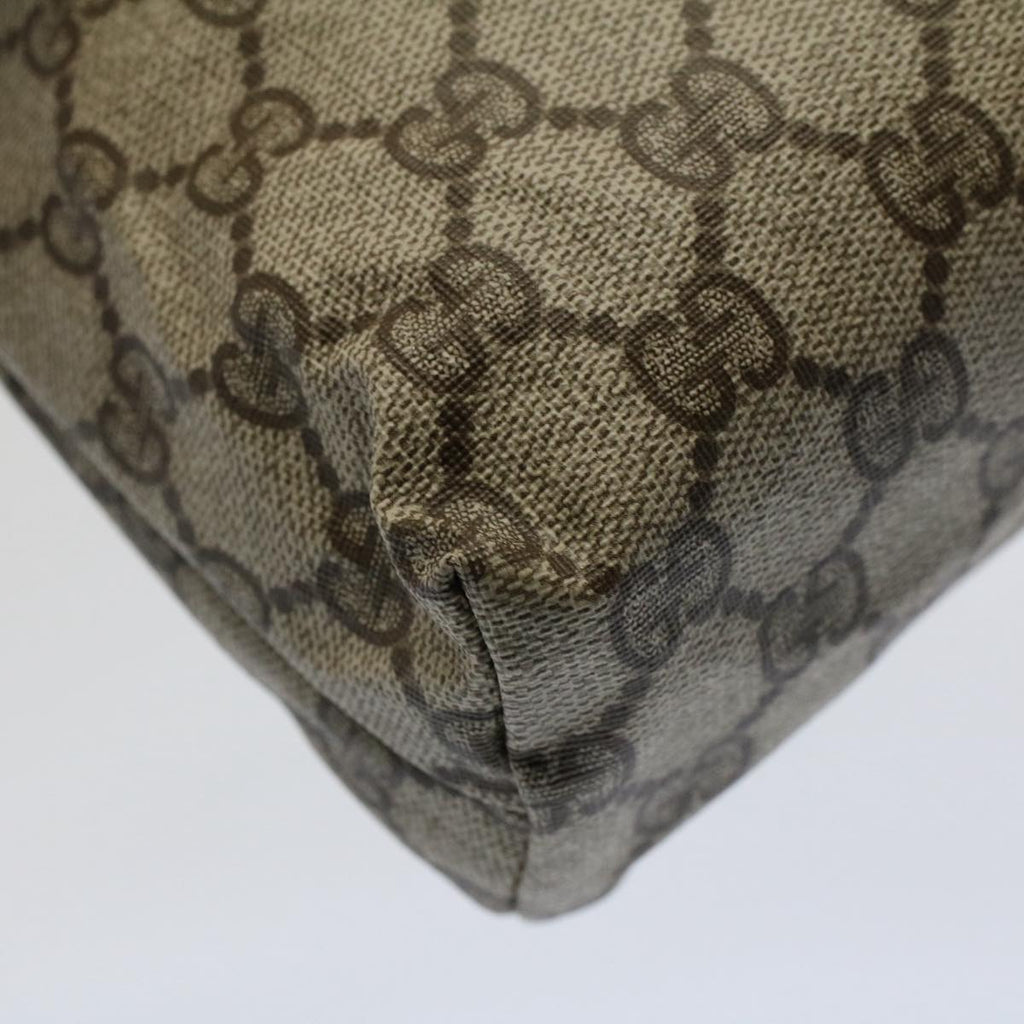 GUCCI GG Canvas Pouch PVC Leather Beige 014 115 6088 cl746