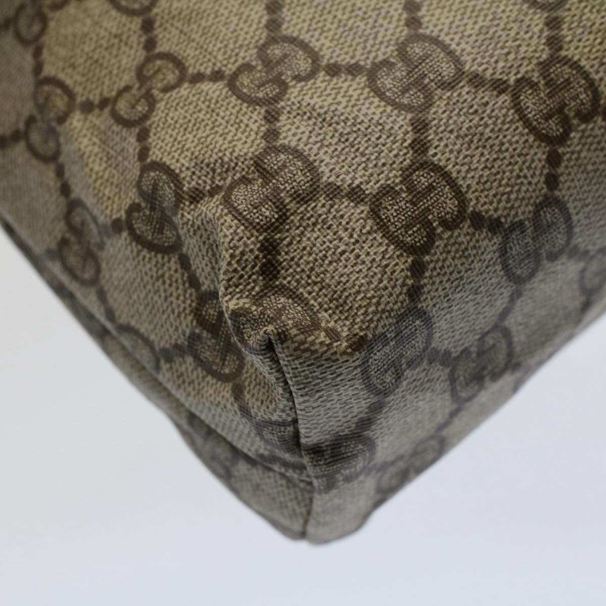 GUCCI GG Canvas Pouch PVC Leather Beige 014 115 6088 cl746