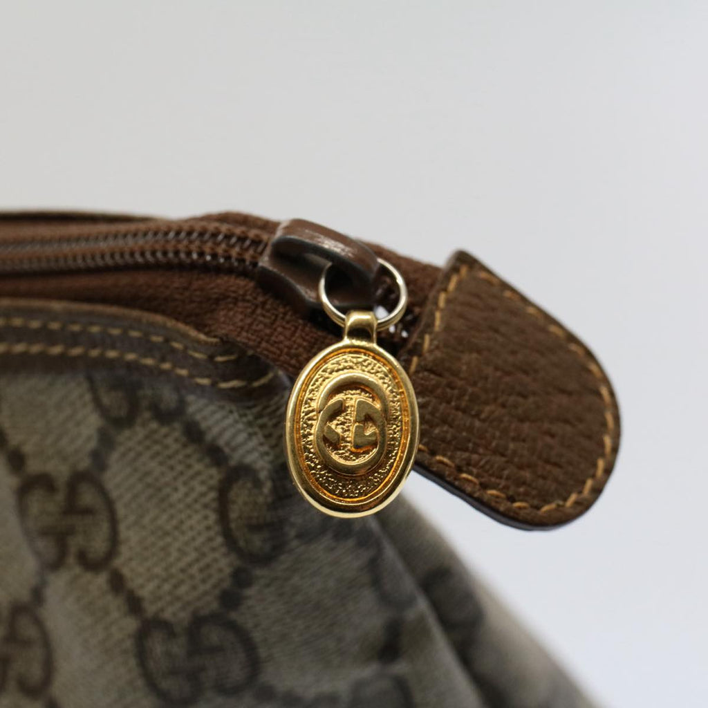 GUCCI GG Canvas Pouch PVC Leather Beige 014 115 6088 cl746