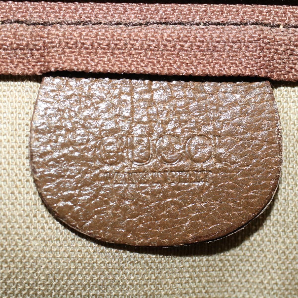 GUCCI GG Canvas Pouch PVC Leather Beige 014 115 6088 cl746