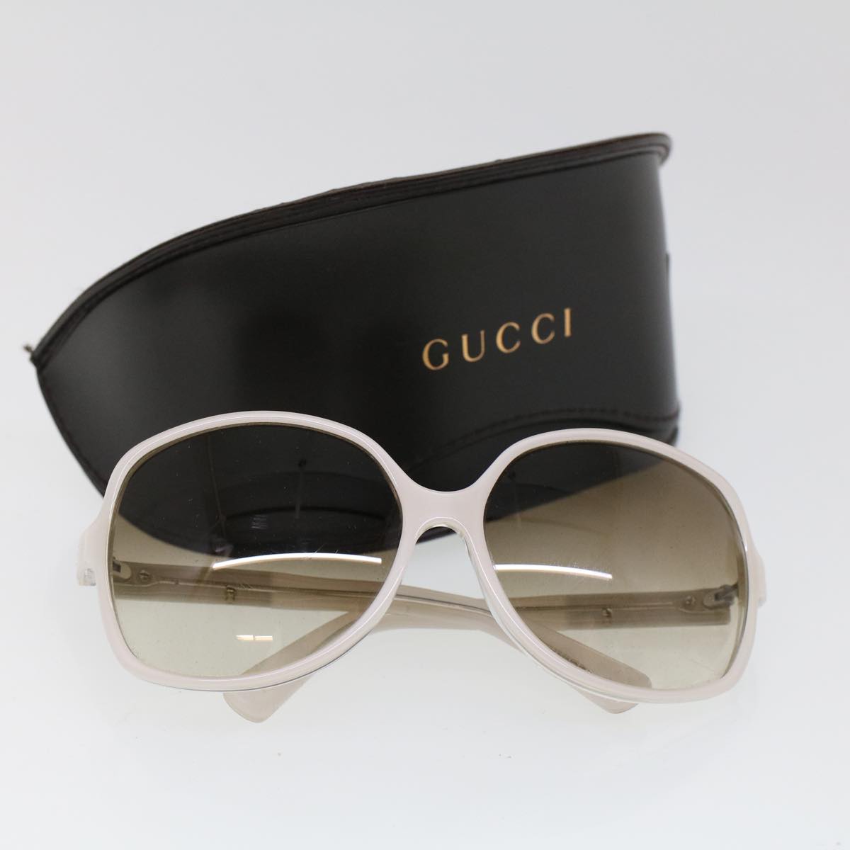 GUCCI Sunglasses Plastic White cl779