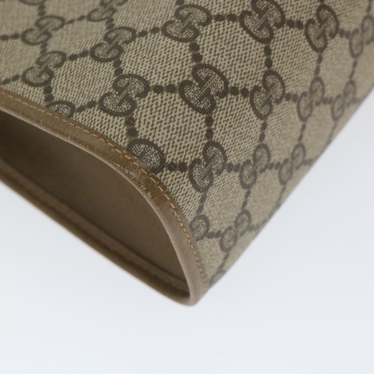 GUCCI GG Supreme Web Sherry Line Clutch Bag Beige Red Green 89 01 031 cl797
