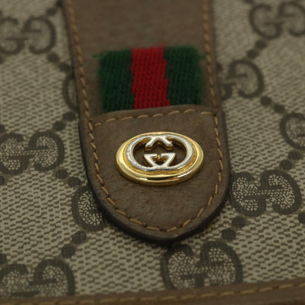 GUCCI GG Supreme Web Sherry Line Clutch Bag Beige Red Green 89 01 031 cl797