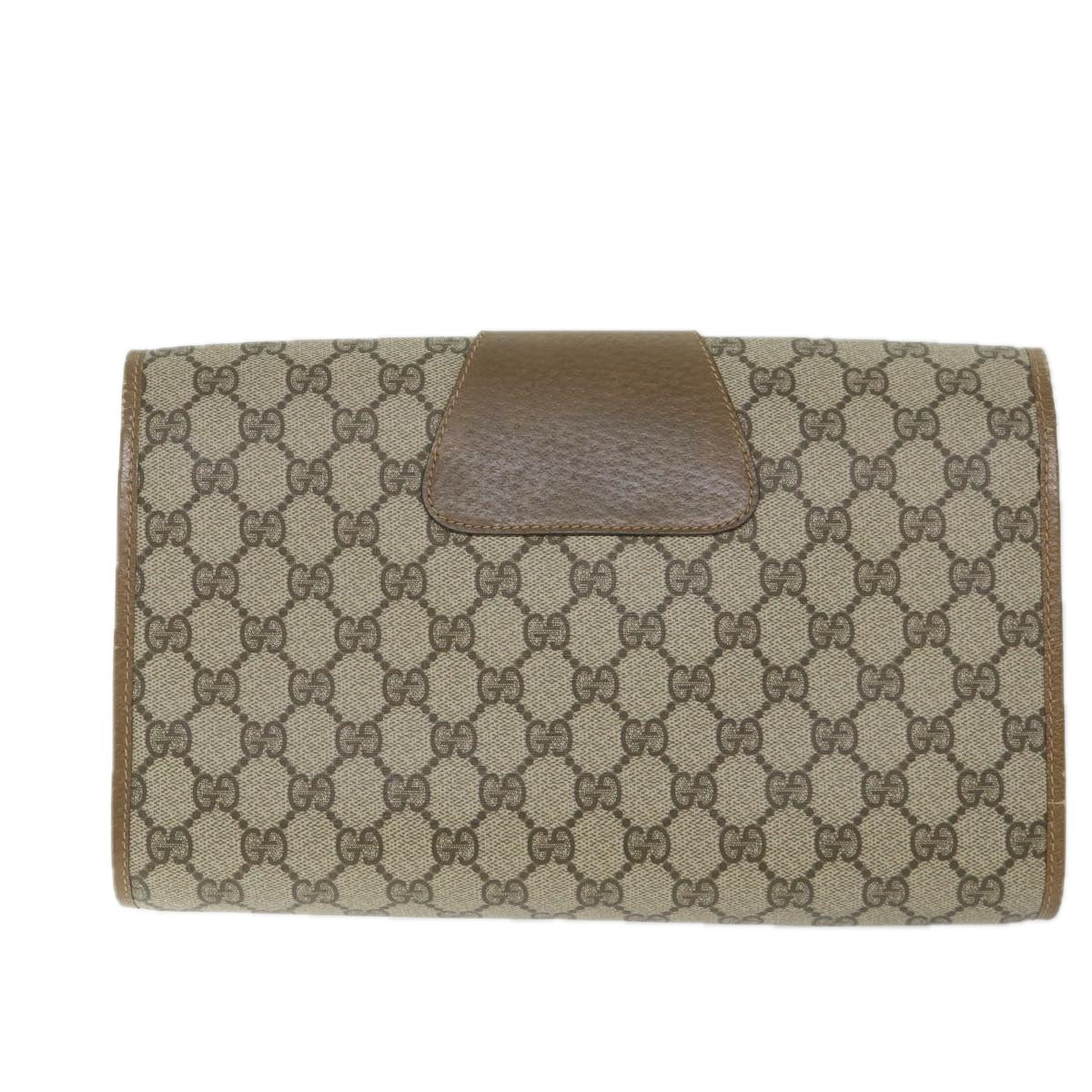 GUCCI GG Supreme Web Sherry Line Clutch Bag Beige Red Green 89 01 031 cl797