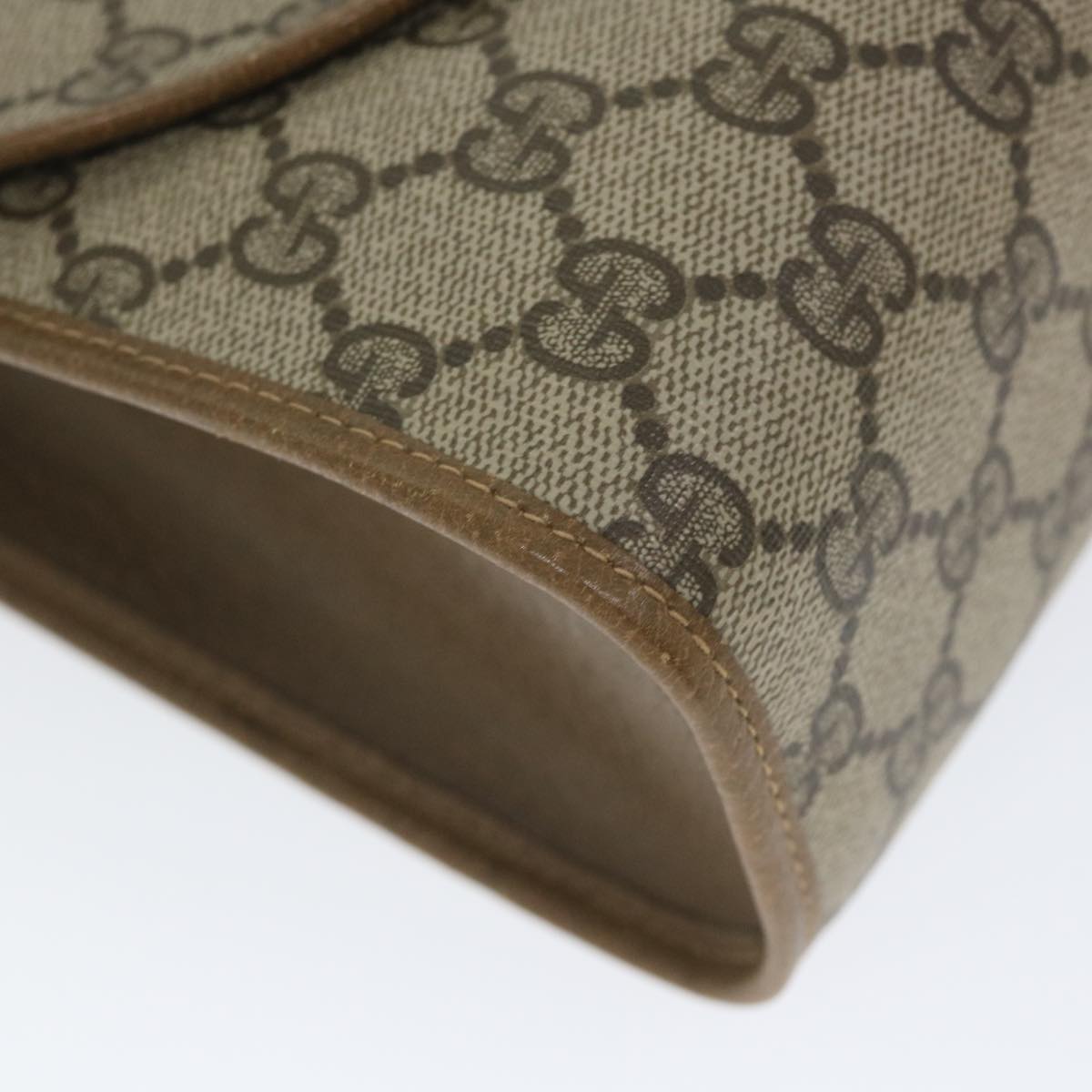 GUCCI GG Supreme Web Sherry Line Clutch Bag Beige Red Green 89 01 031 cl797