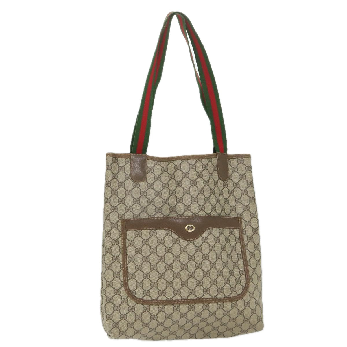 GUCCI GG Supreme Web Sherry Line Tote Bag Beige Red Green 40 02 003 cl801