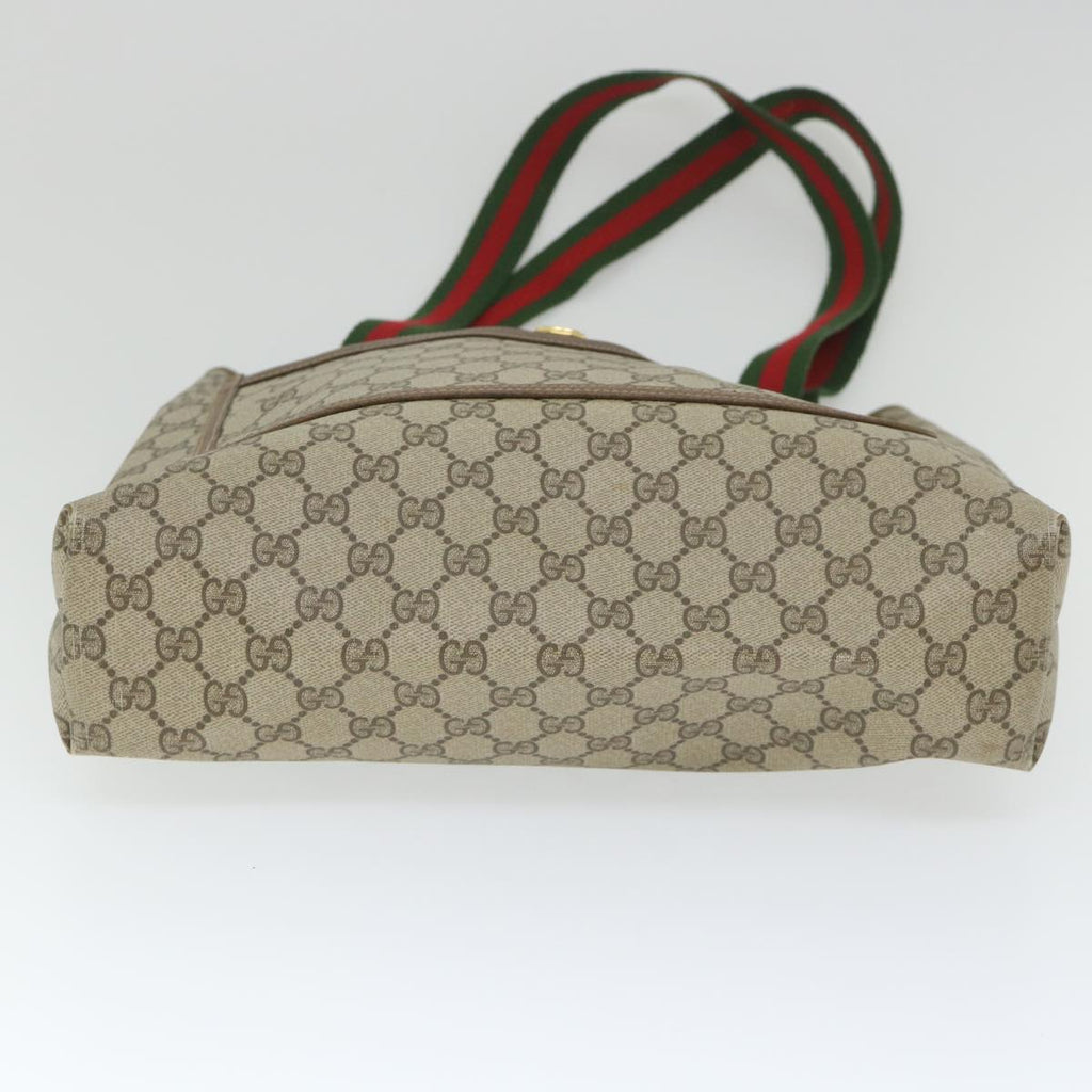 GUCCI GG Supreme Web Sherry Line Tote Bag Beige Red Green 40 02 003 cl801