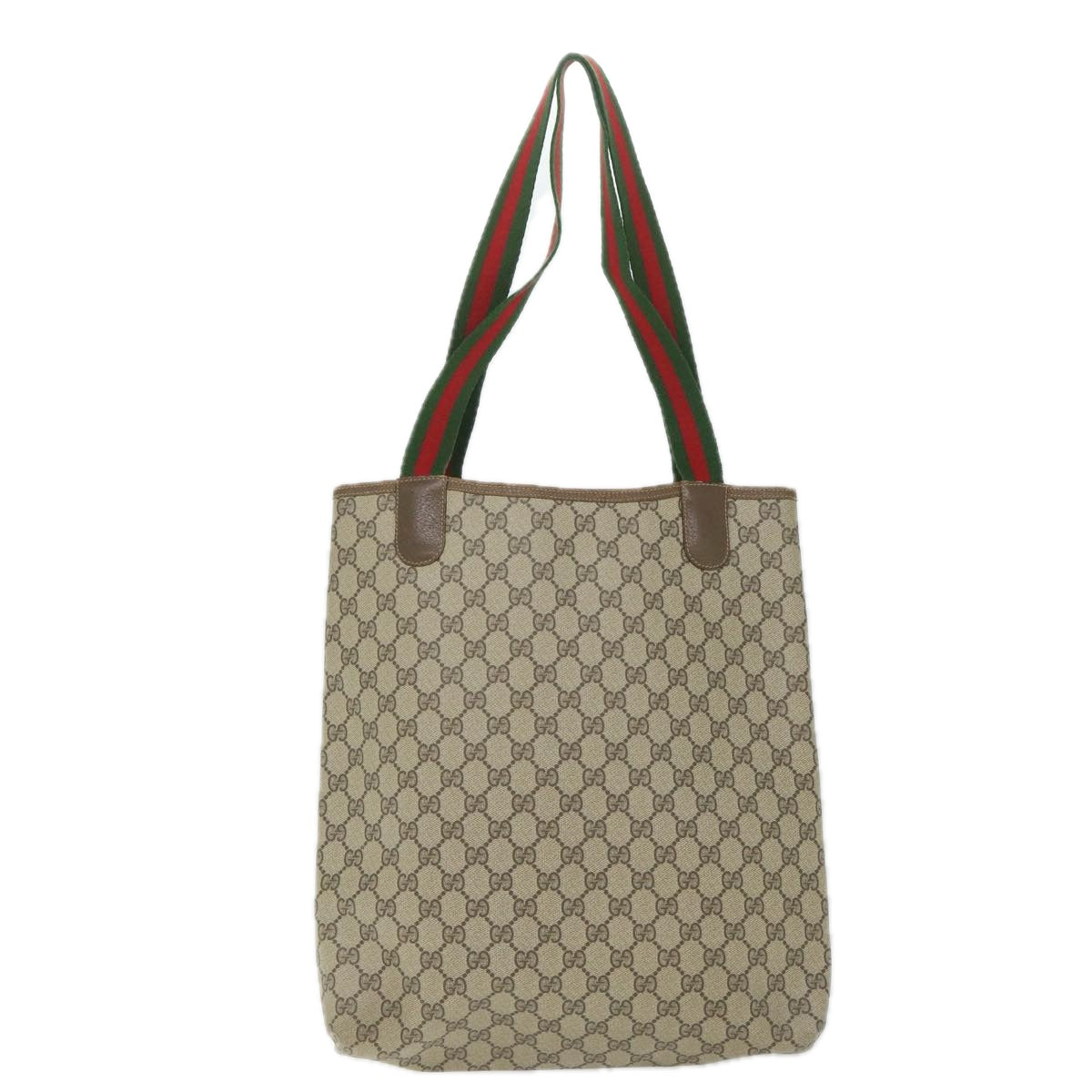 GUCCI GG Supreme Web Sherry Line Tote Bag Beige Red Green 40 02 003 cl801