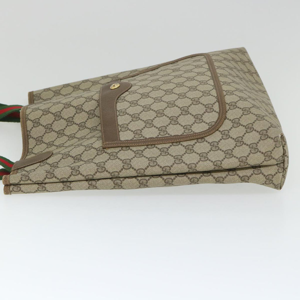 GUCCI GG Supreme Web Sherry Line Tote Bag Beige Red Green 40 02 003 cl801