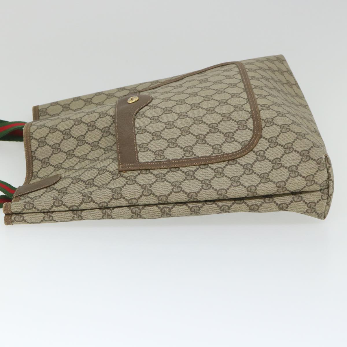 GUCCI GG Supreme Web Sherry Line Tote Bag Beige Red Green 40 02 003 cl801