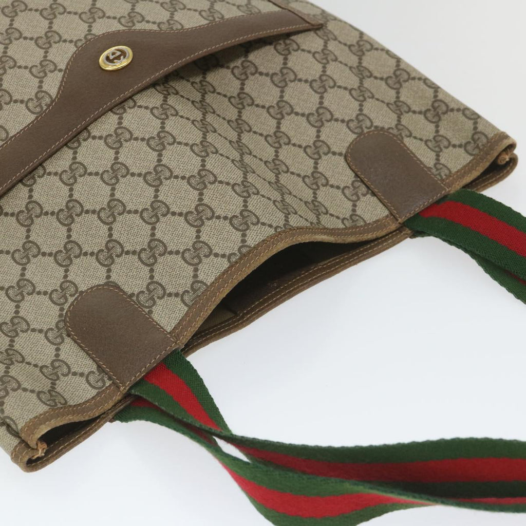 GUCCI GG Supreme Web Sherry Line Tote Bag Beige Red Green 40 02 003 cl801