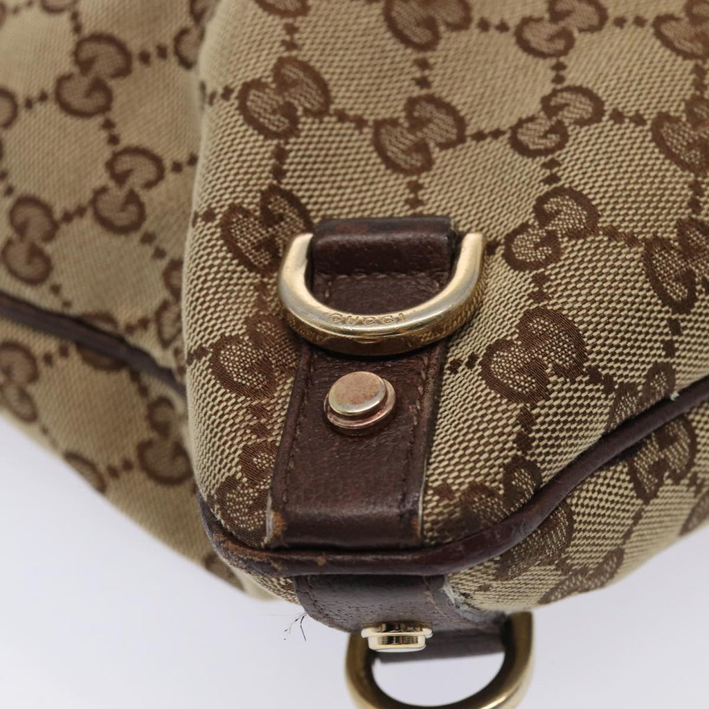 GUCCI GG Canvas Shoulder Bag Beige Brown 131326 cl847
