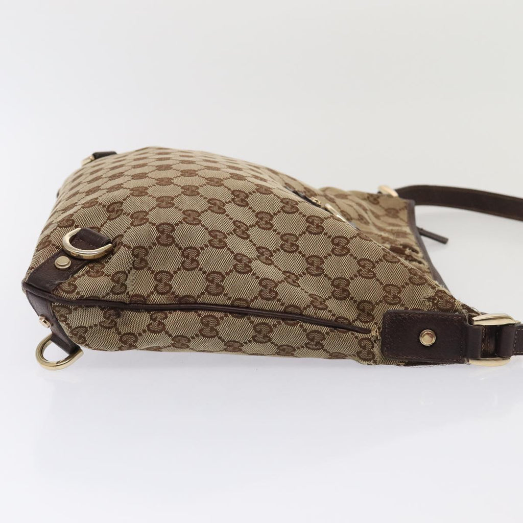 GUCCI GG Canvas Shoulder Bag Beige Brown 131326 cl847