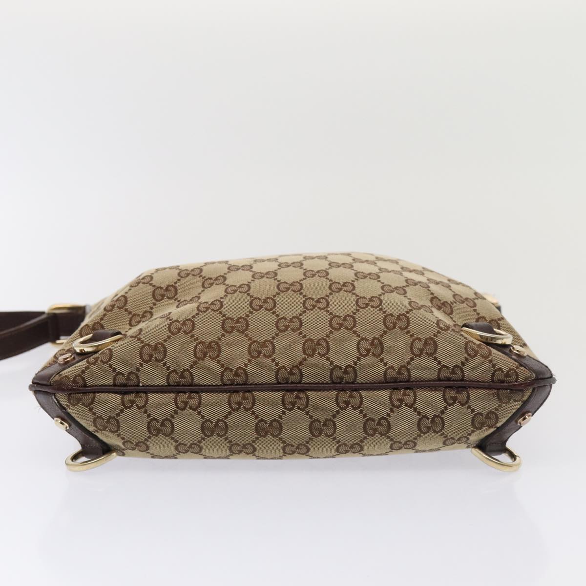 GUCCI GG Canvas Shoulder Bag Beige Brown 131326 cl847