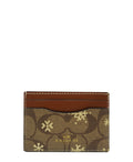 Card Case Signature Canvas Snowflake Print Tan, Multicolor