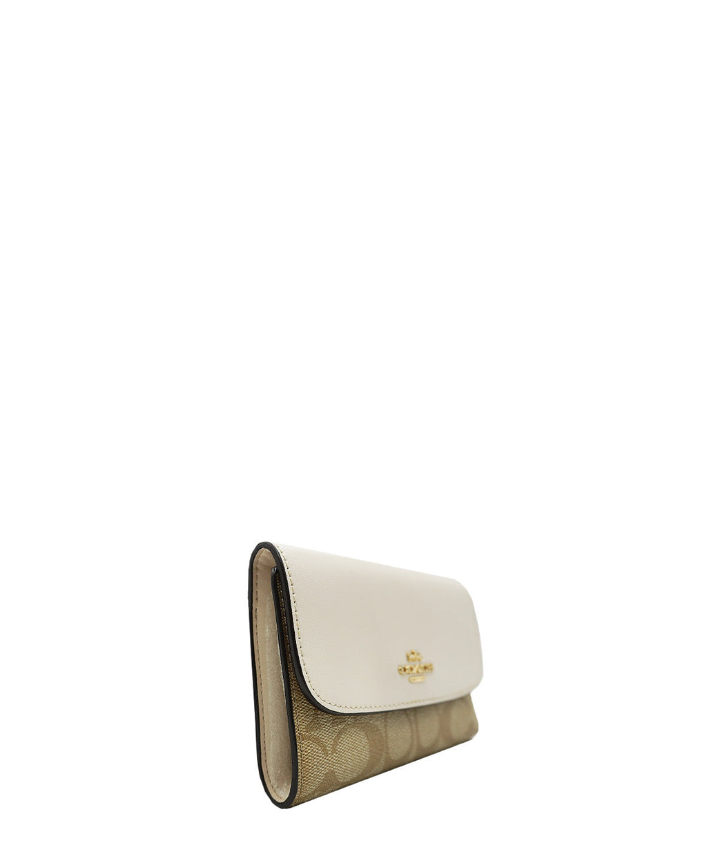 Medium Envelope Wallet in Signature Canvas Beige, White