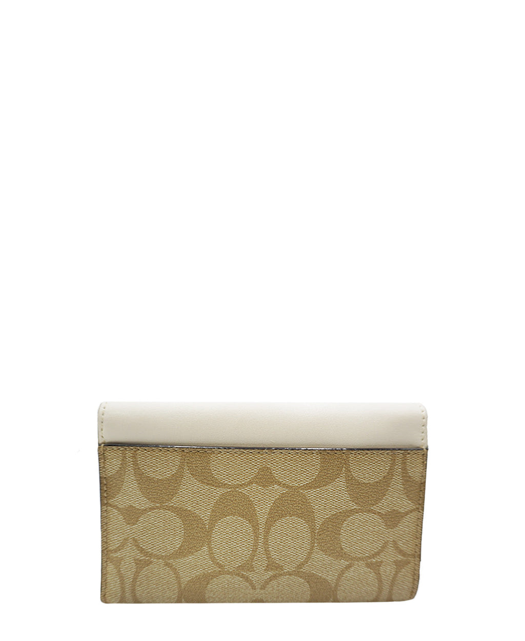 Medium Envelope Wallet in Signature Canvas Beige, White