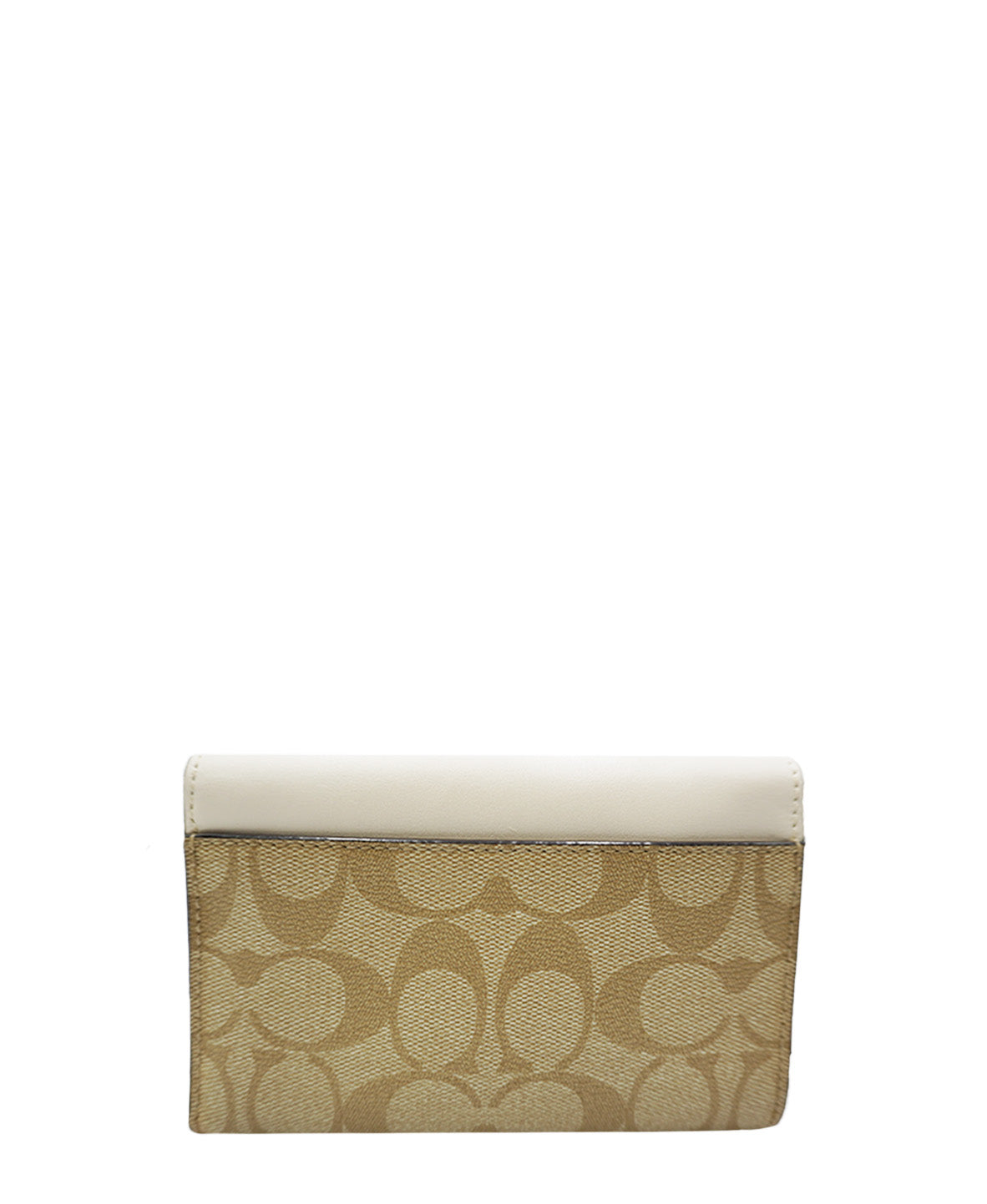 Medium Envelope Wallet in Signature Canvas Beige, White
