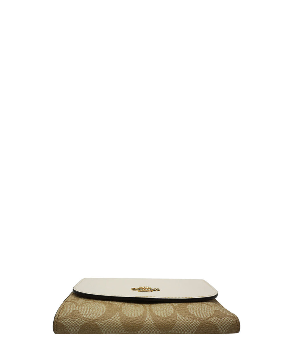 Medium Envelope Wallet in Signature Canvas Beige, White