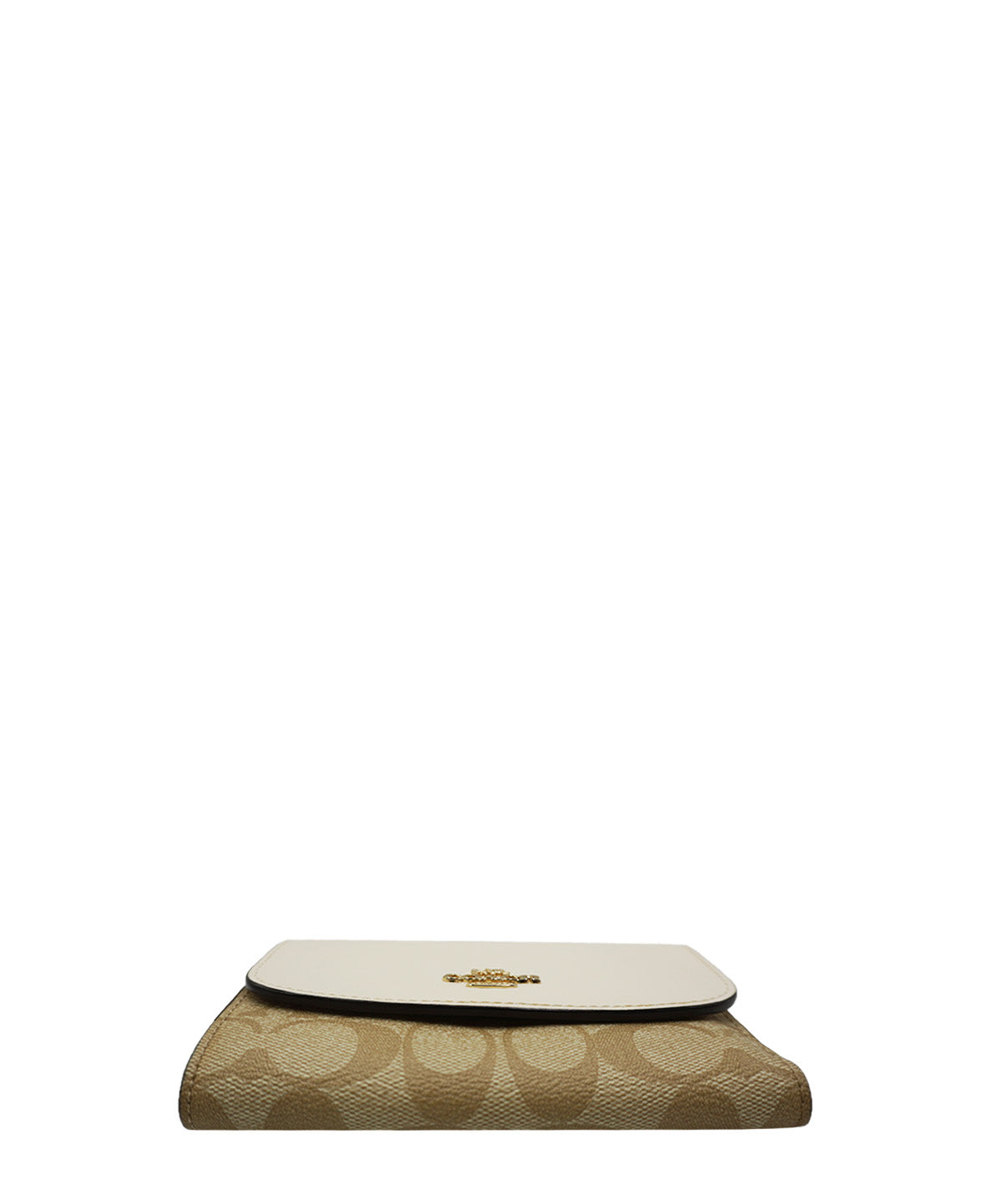 Medium Envelope Wallet in Signature Canvas Beige, White