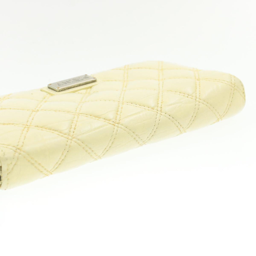 CHANEL Matelasse Zippy Long Wallet Beige CC cr619