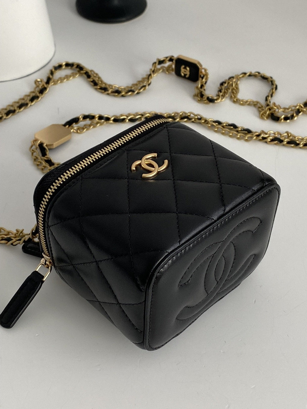 CHLSmall Vanity With Chain Black For Women Bags 4.3in/11cm
