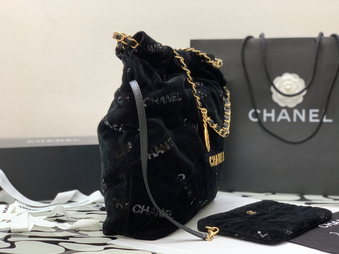 CHLMedium CHL22 Handbag Black For Women, Women’s Bags 16.4in/42cm AS3261 B09102 94305