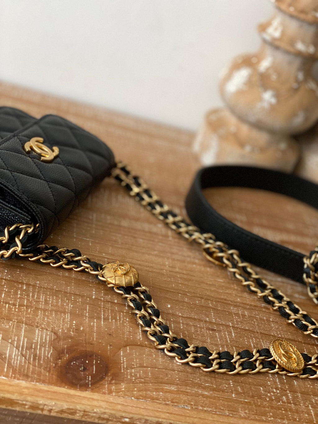 CHL Clutch With Chain Black For Women, Women’s Bags 4.8in/12.3cm AP2857 B08447 94305