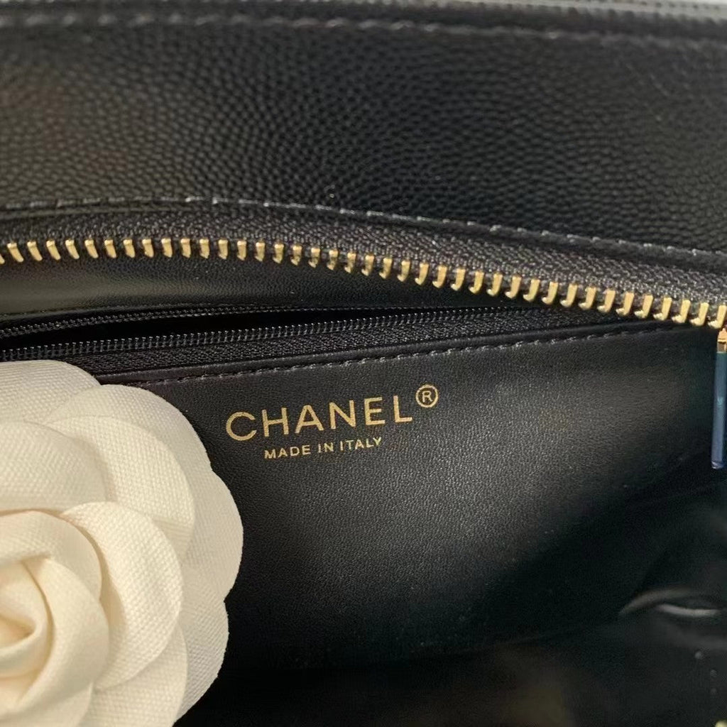 CHLVintage CHLOpen Tote Caviar East West Black For Women Bags 14.5in/36.9cm