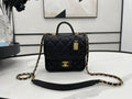 CHL 22K Flap Bag Black For Women, Women’s Bags 8.1in/20.5cm
