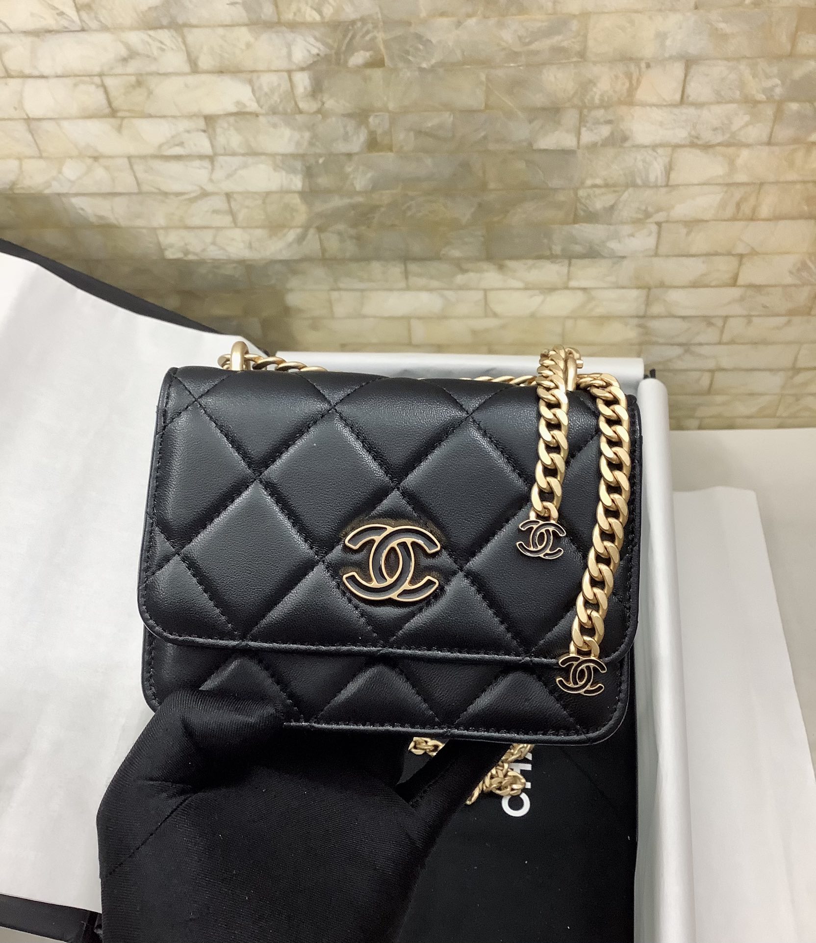 CHLSpring And Summer 22C Black For Women, Women’s Bags 6.1in/15.5cm