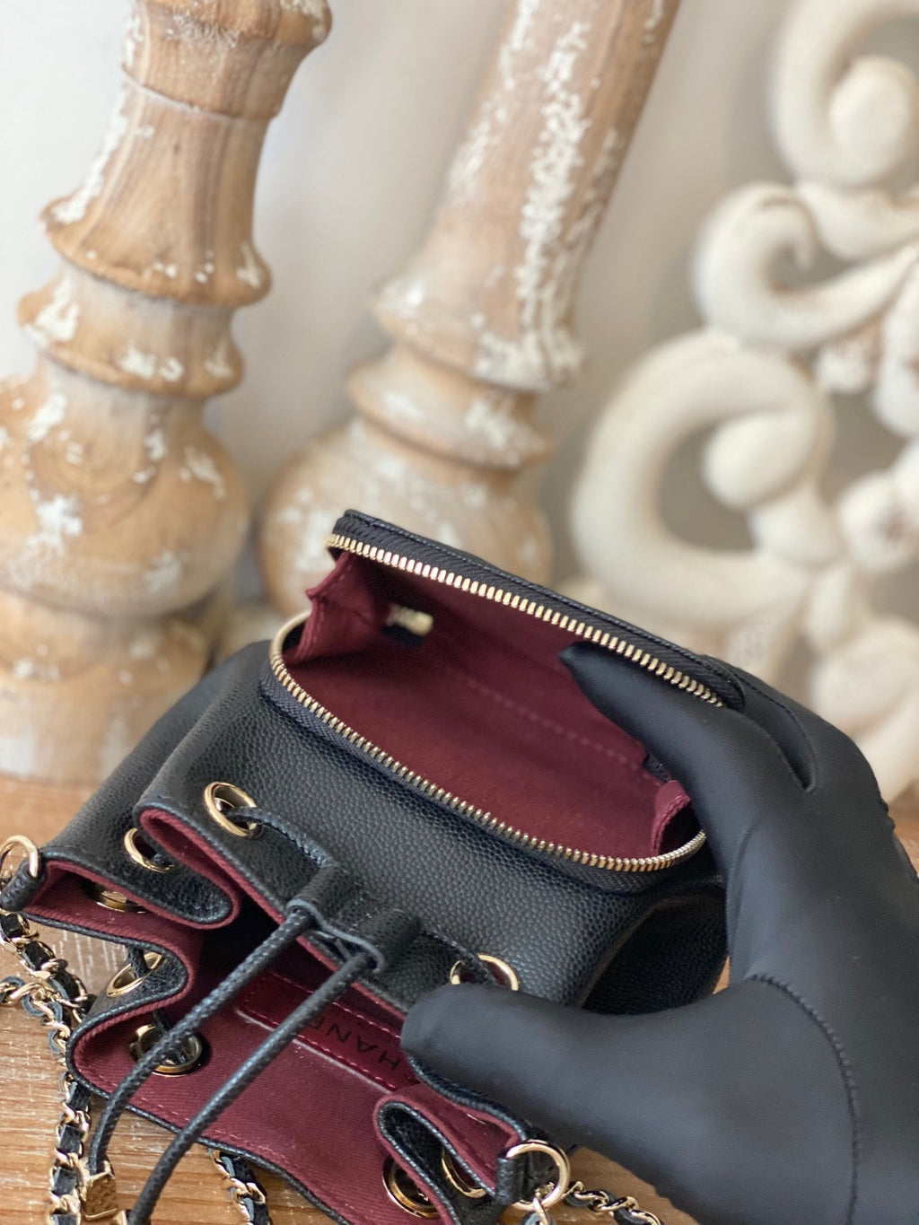 CHLMini Bucket Bag With Strap Black For Women, Women’s Bags 4.9in/12.5cm