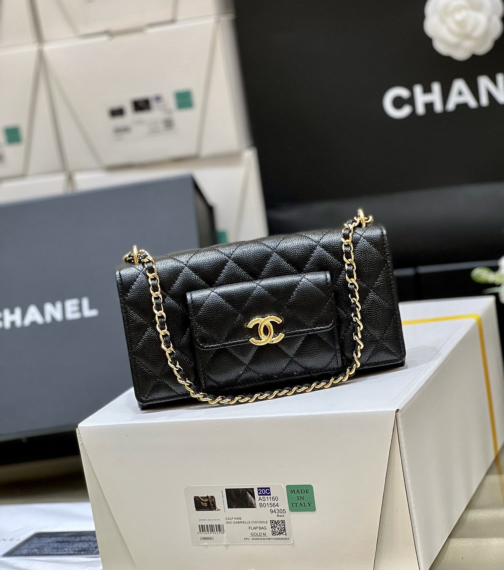 CHLSmall Coin Pocket WOC Shoulder Bag Black For Women, Women’s Bags 7.9in/20cm