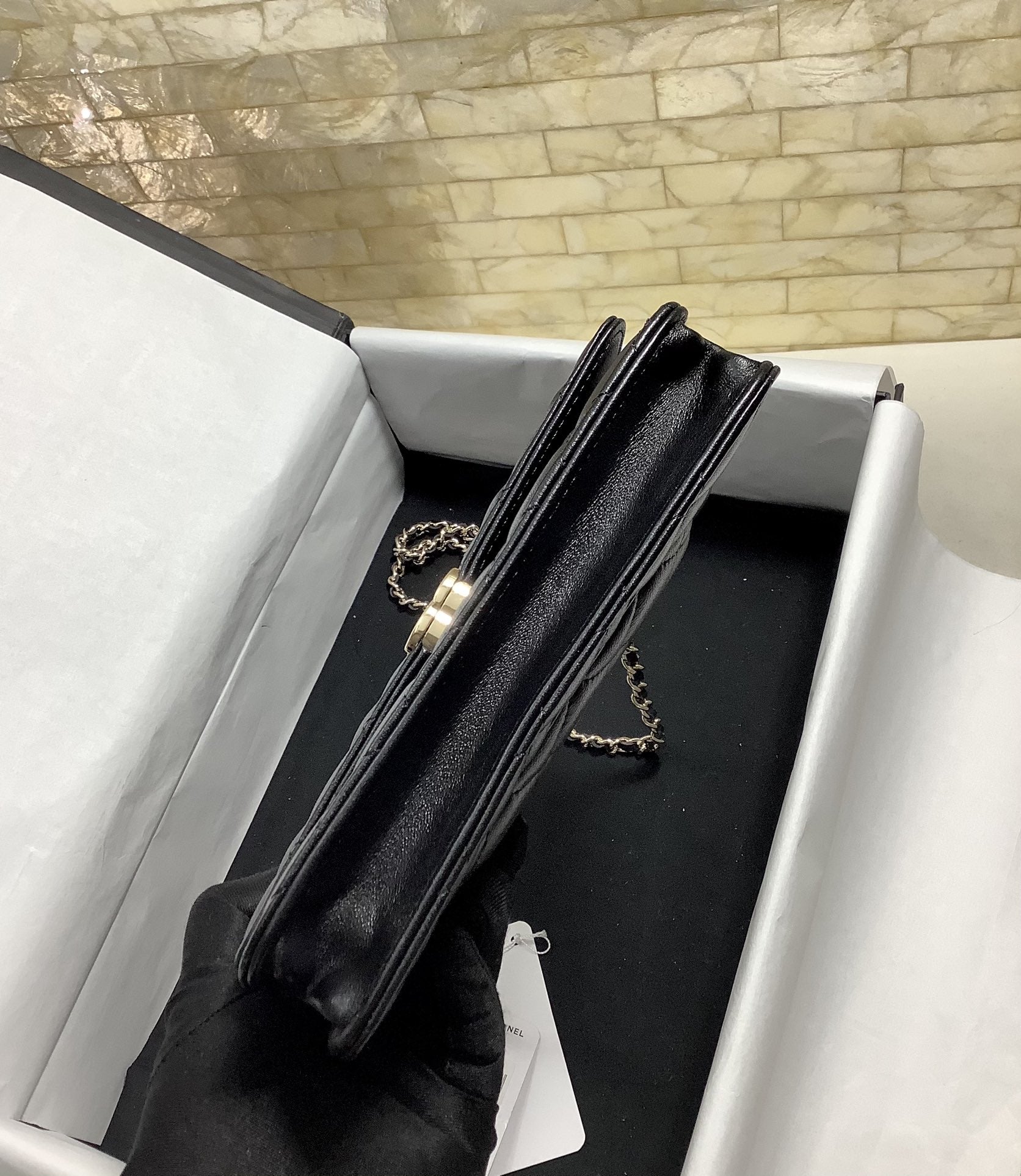 CHLHand-Held Oblique Cross Bag Black For Women, Women’s Bags 6.7in/19cm