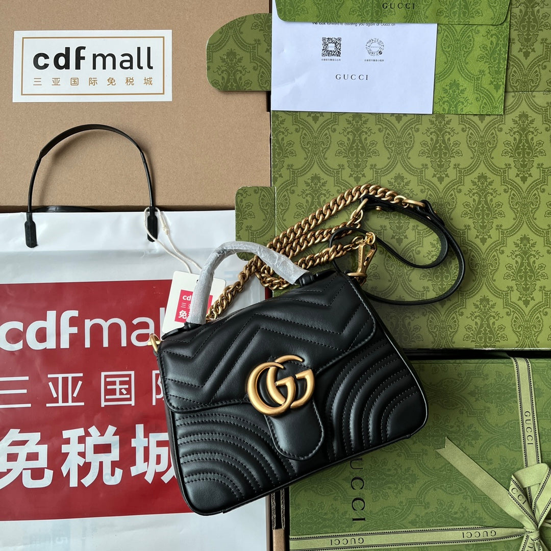 Glami Marmont Mini Top Handle Bag Black For Women, Women’s Bags 8.3in/21cm Glami Ã¢â‚¬Å½547260 DTGLAMIT 1000