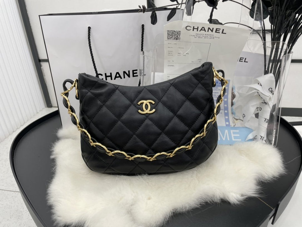 CHLHobo Handbag Black For Women, Women’s Bags 9.4in/24cm AS3562 B09178 94305