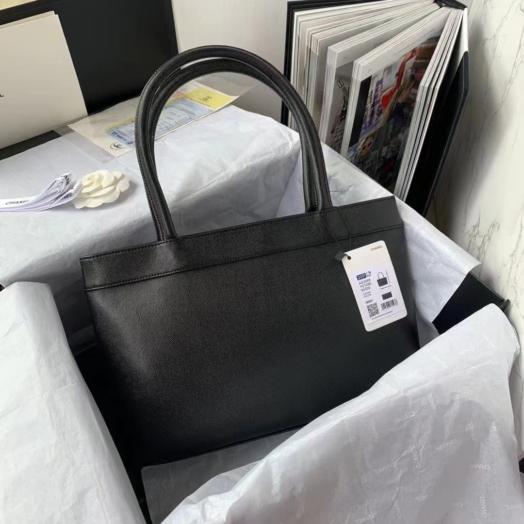 CHLVintage CHLOpen Tote Caviar East West Black For Women, Women’s Bags 14.5in/36.9cm