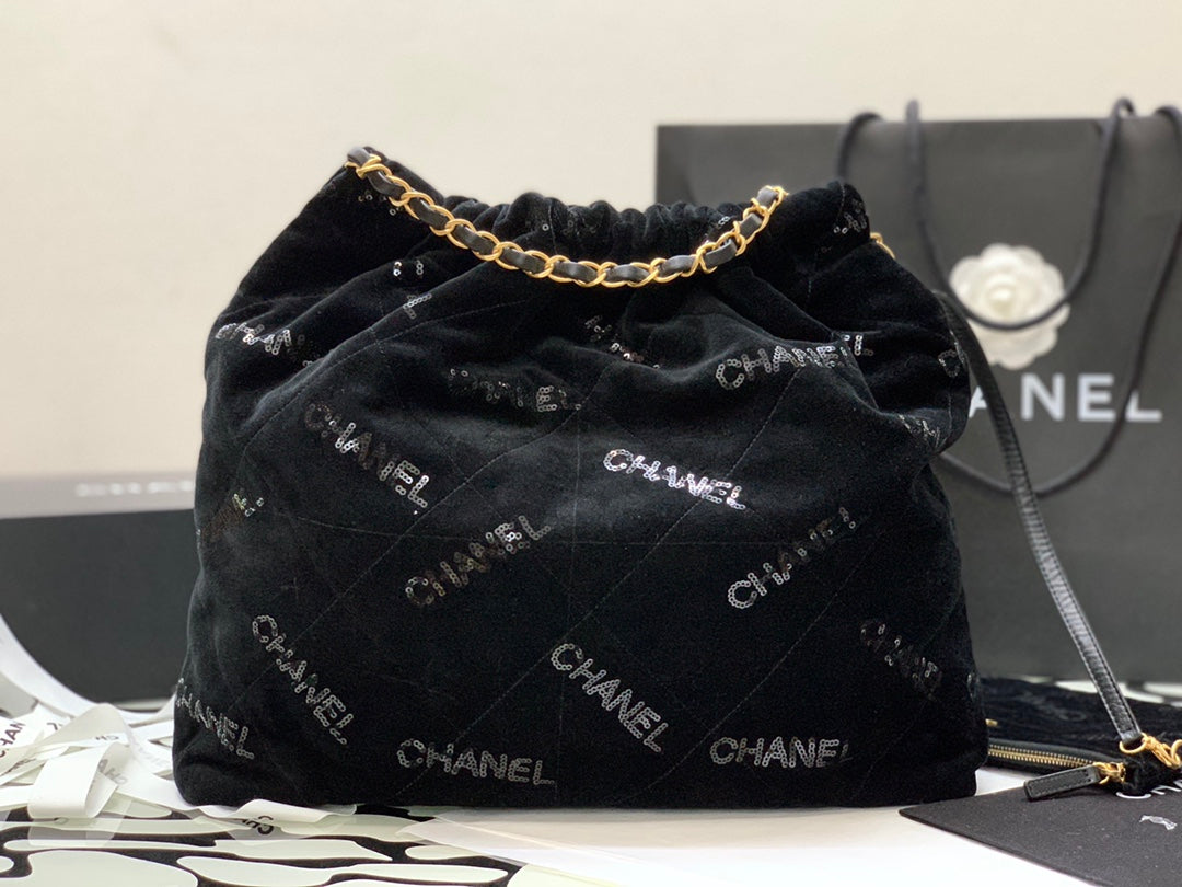 CHLMedium CHL22 Handbag Black For Women, Women’s Bags 16.4in/42cm AS3261 B09102 94305