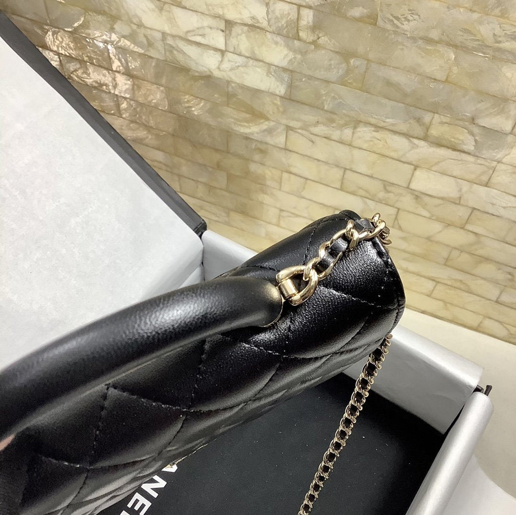 CHLHand-Held Oblique Cross Bag Black For Women, Women’s Bags 6.7in/19cm