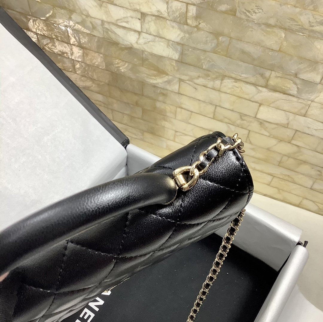 CHLHand-Held Oblique Cross Bag Black For Women, Women’s Bags 6.7in/19cm