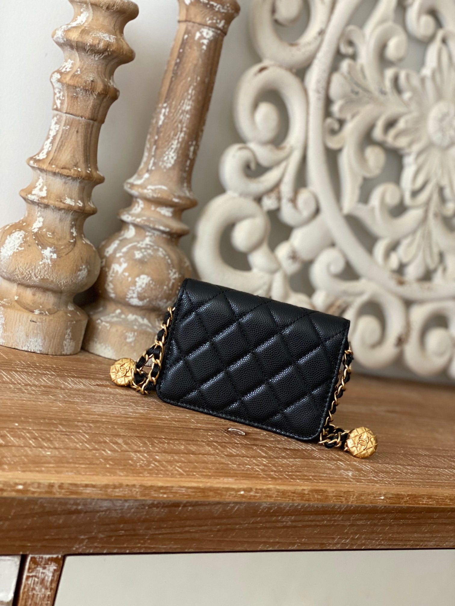 CHL Clutch With Chain Black For Women, Women’s Bags 4.8in/12.3cm AP2857 B08447 94305