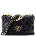 CHANEL 19 Flap Bag Quilted Leather Large