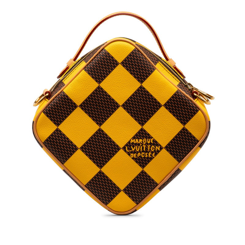 Louis Vuitton Damier Pop Chess Messenger S Bag N40562 Johnmat Yellow PVC Leather Mens LOUIS Vuitton