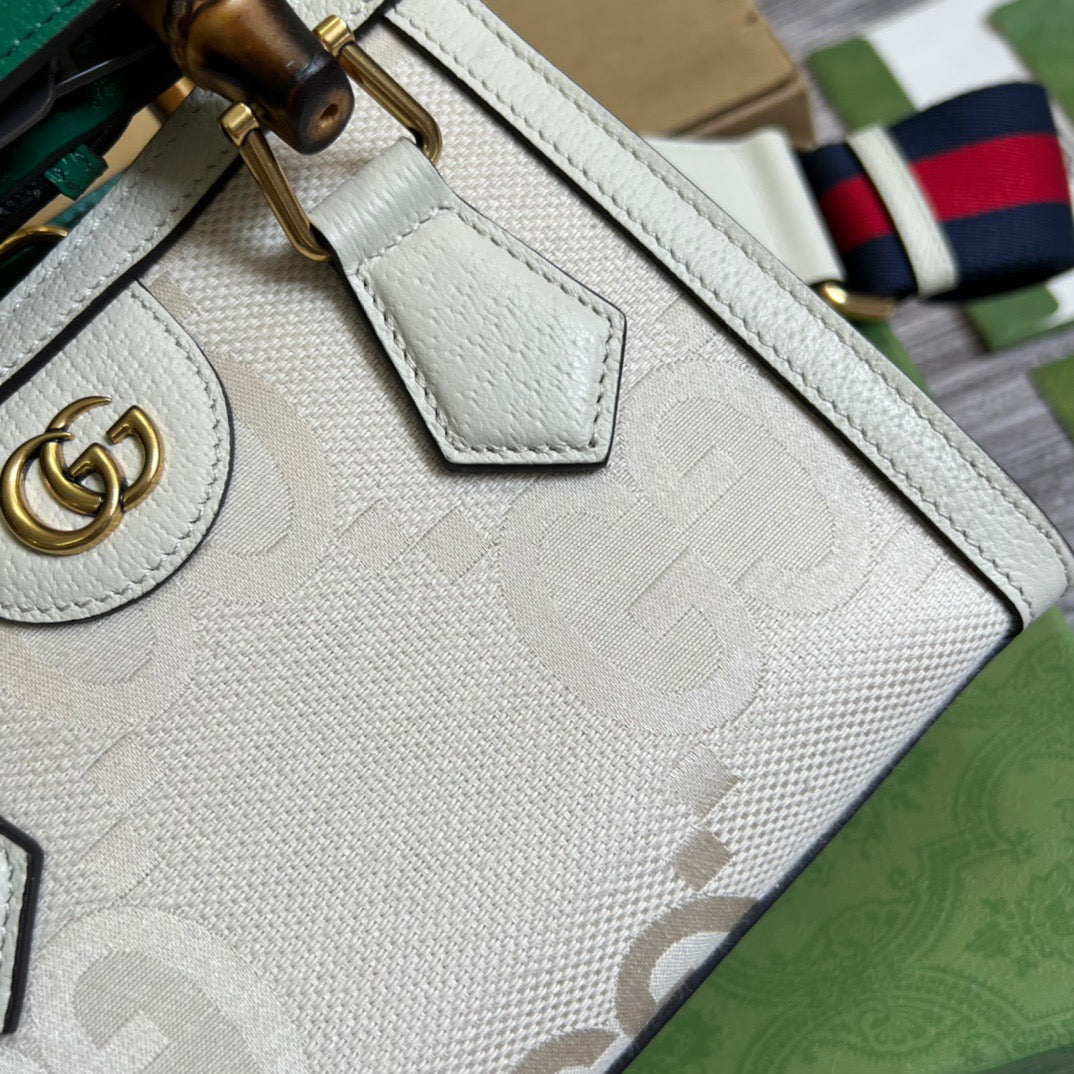 gg Diana Mini Tote Bag White For Women, Women’s Bags 7.9in/20cm gg