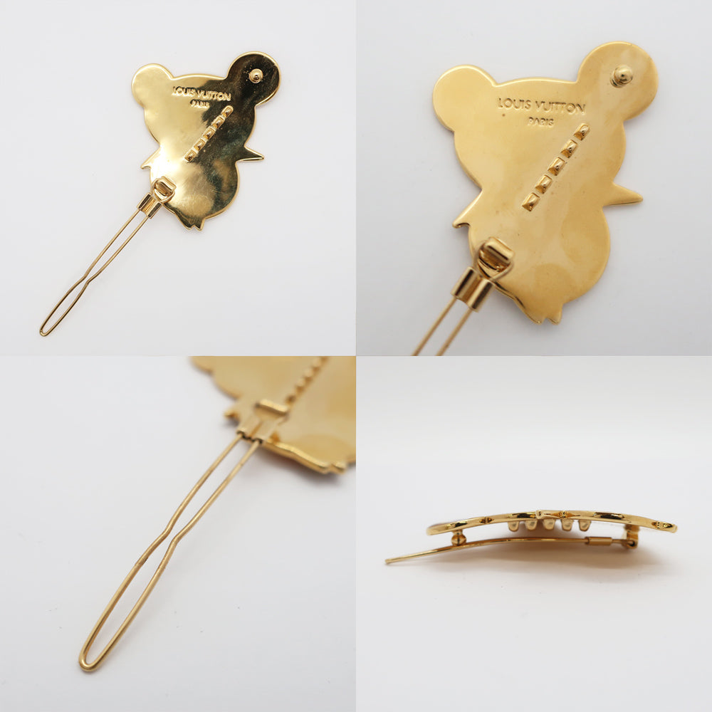 Louis Vuitton Fleur Hatman Panda Hairpin M92595 Multicolor G  Multicolor Gold Tools Baretta Hair Accessories
