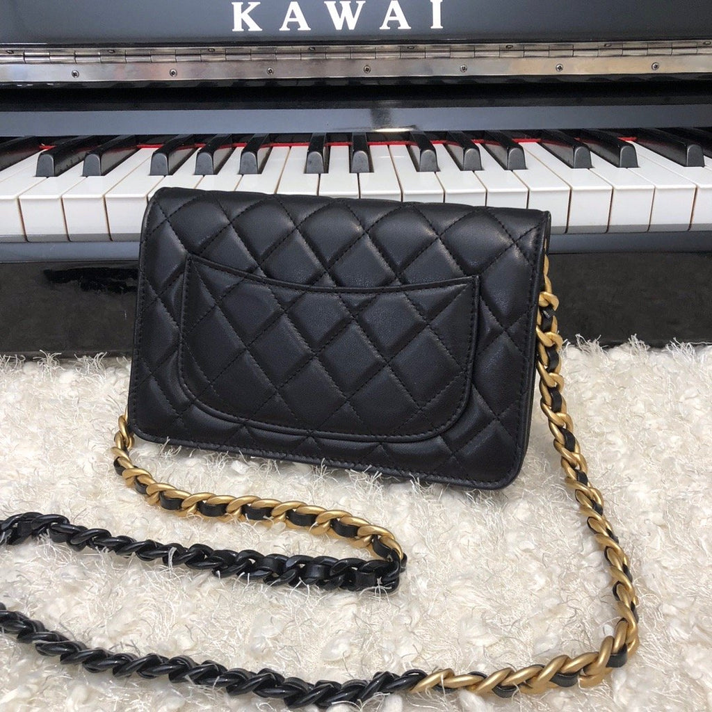 CHLOriginal Small Classic GlamIap Bag Gold Hardware Black For Women Handbags, Shoulder Bags 7.5in/19cm AP33814